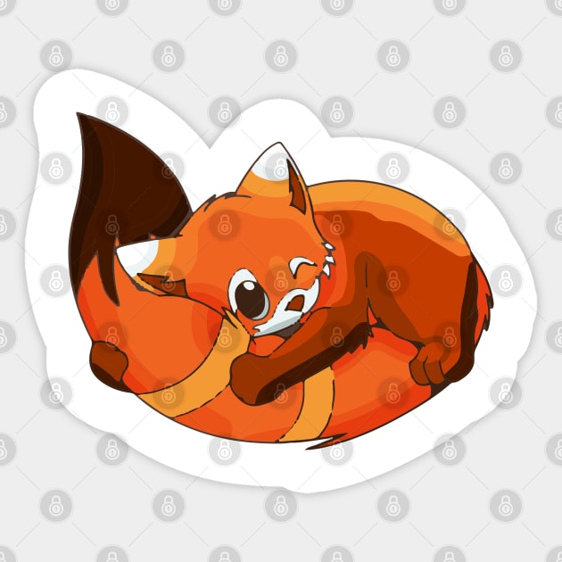 What? Cute Red Panda Sticker by Wykd_Life